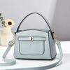 Chic Summer Small Square Bag For Women In Trendy Color Block Soft Leather With Zipper Closure