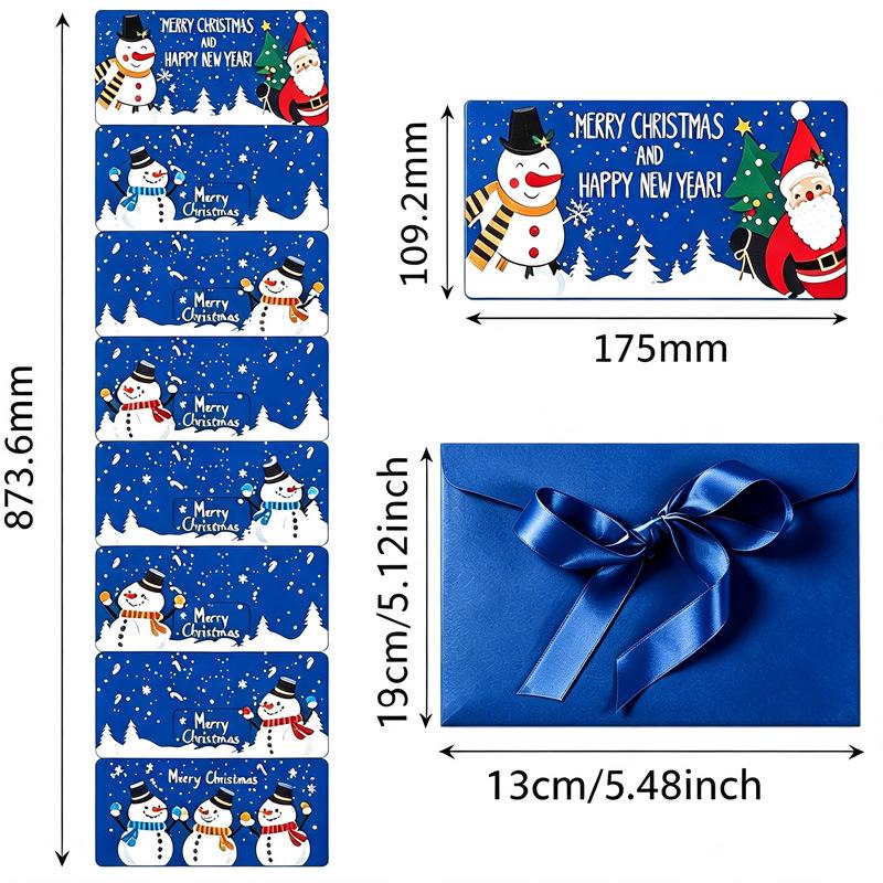 2026 Santa Claus Christmas Money Box with 10 Card Slots - US Dollar Red Envelope Surprise Party Gift