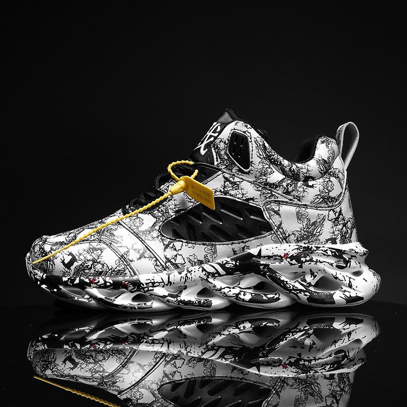 Мужские трендовые универсальные кроссовки на толстой подошве, увеличивающие рост, корейская версия, дышащие, для бега, больших размеров, спортивная трендовая обувь, баскетбольные кроссовки