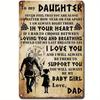 1pc Ymyoo Metal Sign Vikings Give My Daughter Love Dad Dad and Daughter Garage Metal Sign