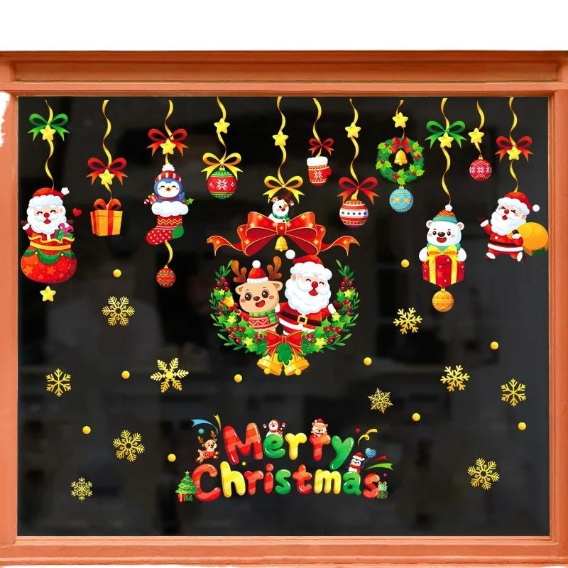 Snowflake Window Cling Set - Reusable PVC Static Decals for Glass, Easy Winter & Christmas Window Decor Without Residue