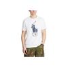 Polo Logo Print Crew Neck Casual Short Sleeve T Shirt Men T Shirt White 710767899-001