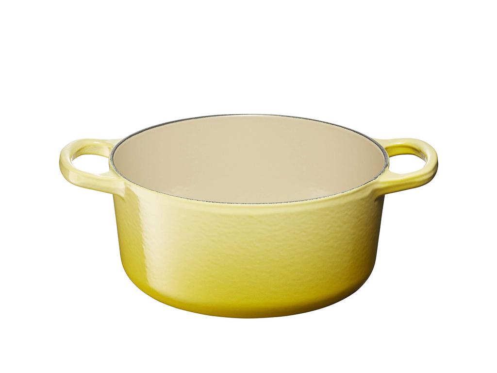 Литая эмалированная кастрюля Le Creuset Signature Cocotte Ronde 18 см Soleil Gas IH, совместимая с японской духовкой [Авторизованный продукт]