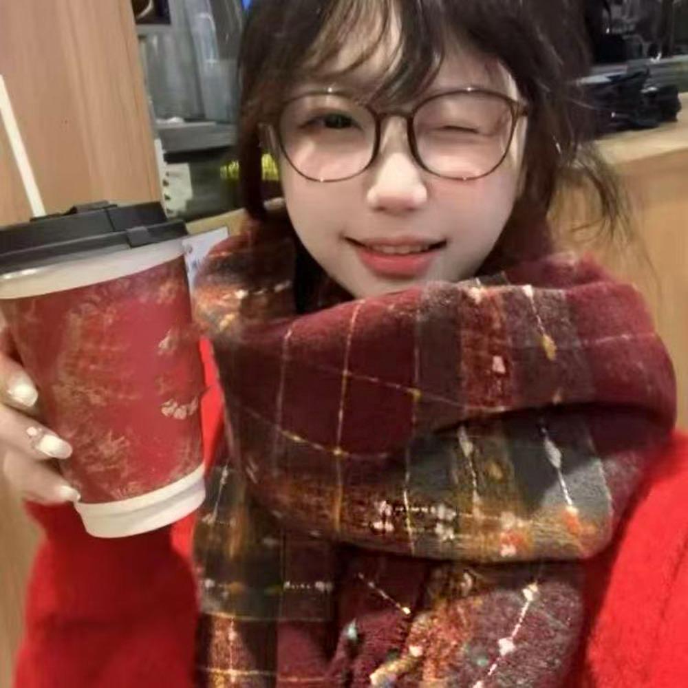 Mohair Winter Cashmere Scarves Tassel Long Shawl Retro Plaid Wool Scarf Girl