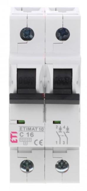 Circuit Breaker 2P C 16A 10Ka Ac Etimat10 002133716