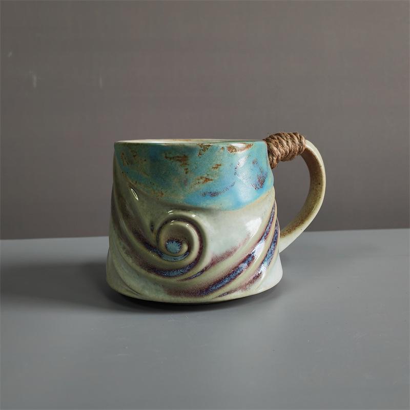 Special-Shaped Creative Ceramic Cup Supply Household Cup Kiln Change Water Cup High Value Coffee Cup