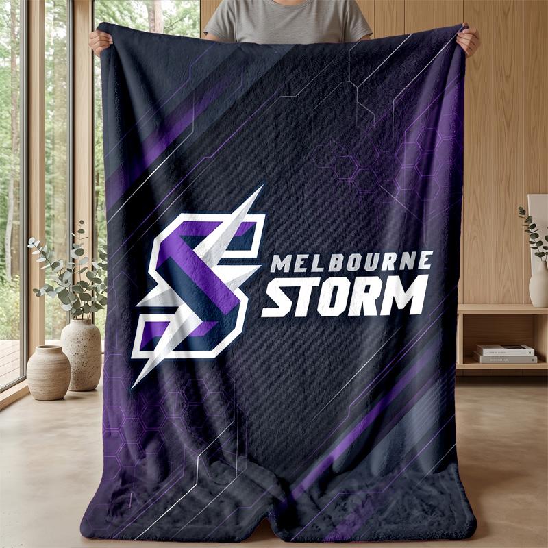 Фланелевое флисовое одеяло Melbourne Storm Уютное теплое плед для дивана кровати путешествий Всесезонное использование