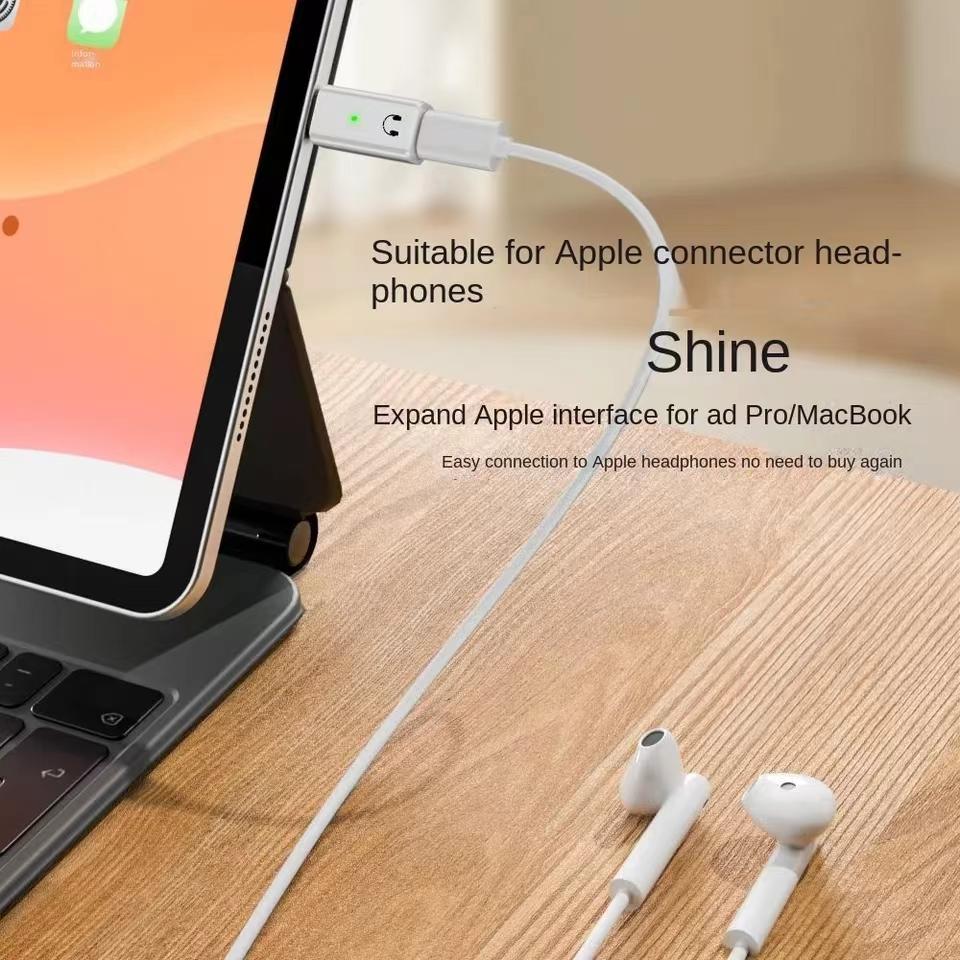 USB C To Lighitng Audio Headphone Adapter Type-C To iPhone 15 Adapter USB C Male To 8 Pin Female Audio Adapter