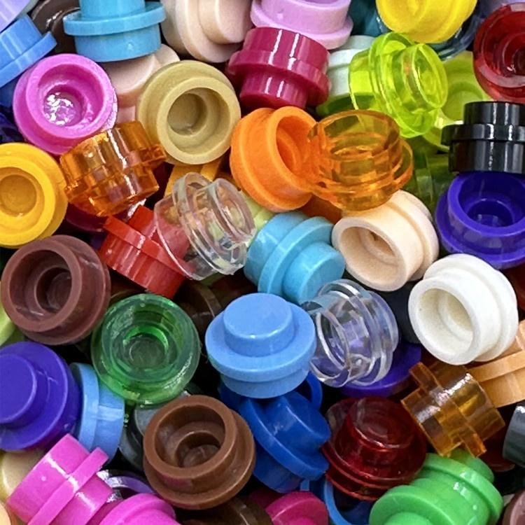 200 шт. DIY строительные блоки 1x1 круглая пластина Pixel Art Kit кирпич оптом, совместимый 4073 аниме-фигурка, просветляющий подарок для детей