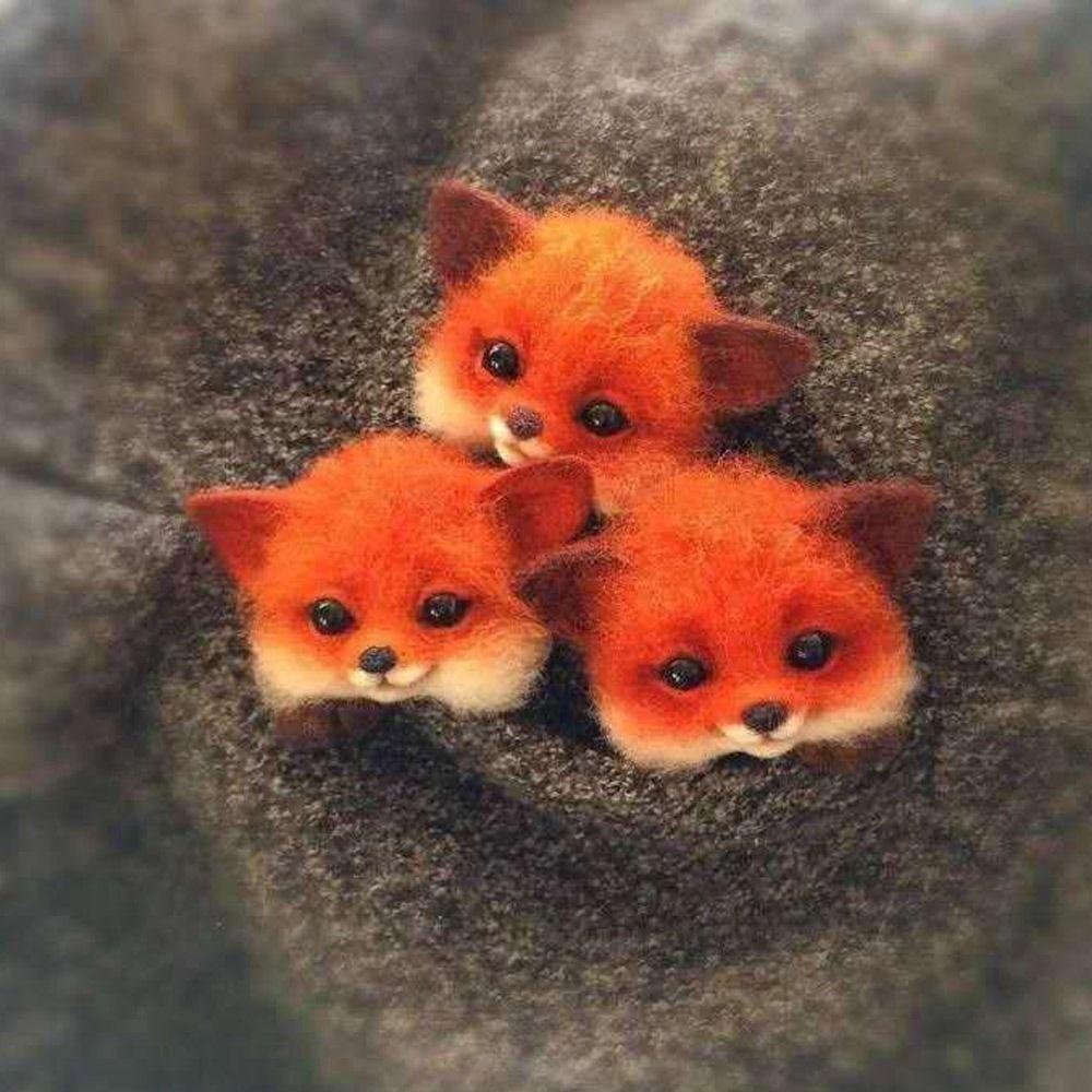 Cartoon Felt Toy Gift Handmade Material Kit Animal Wool Felting Wool Doll Brooch Needle Felting Kit