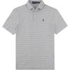 Polo SS25 Поло с коротким рукавом из полосатого хлопка с вышивкой логотипа Мужские топы Светло-серый 710916560-001