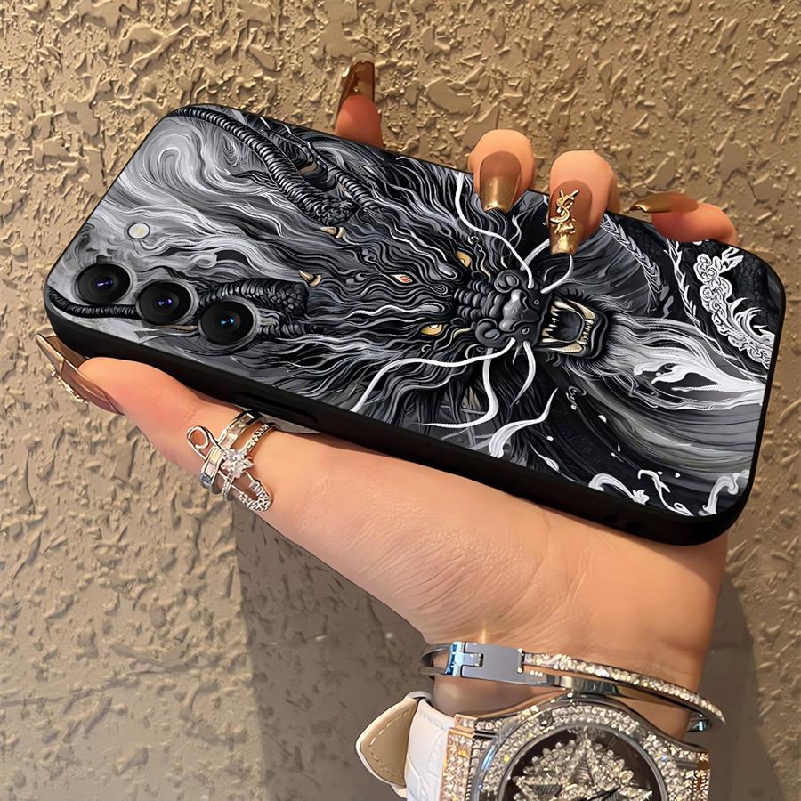 Чехол Дракон Тигр для Samsung Galaxy S25 Ultra S10 S9 Note 20 Ultra 8 9 10 S21 FE S24 Plus S20 S23 Крутой Funda Чехол для телефона