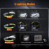 Sensor Headlamp LED Head Flashlight Rechargeable Headlight Head Torch Built-in Battery 5 Lighting Modes Fishing Camping Lantern