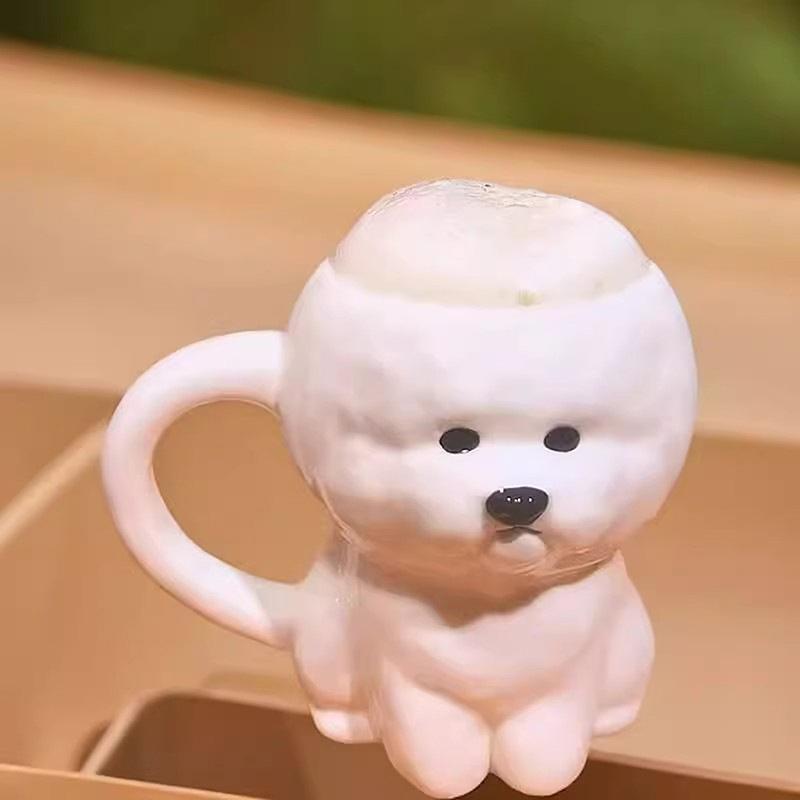 Креативные Милые Кружки с Маленькой Собачкой Cerc Офисные Чашки для Питья Воды Кофейные Чашки Подарки на День Рождения Парные Чашки Домашнее Ежедневное Использование