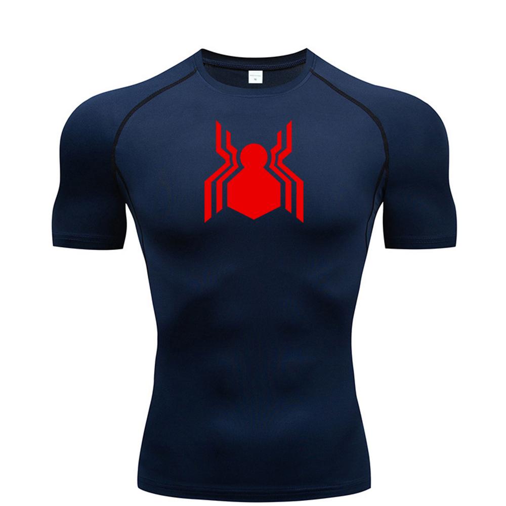Spider Graphic Compression Shirts for Men Gym Workout Rash Guard Athletic Quick Dry Tshirts Tees Tops Undershirts Baselayers