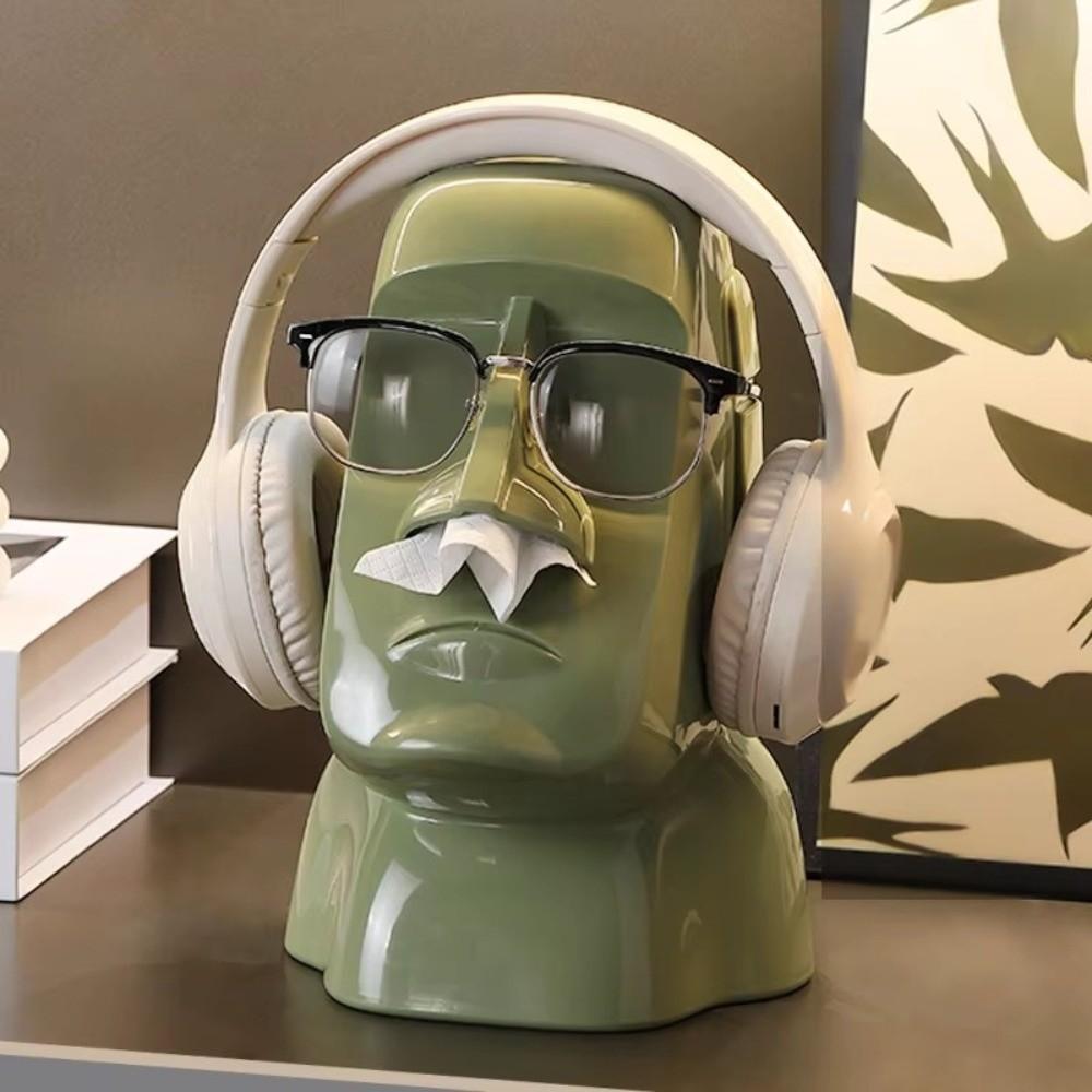 Creative Paper Towel Container Stone Statue Headphone Holder Sunglasses Storage Rack  Household
