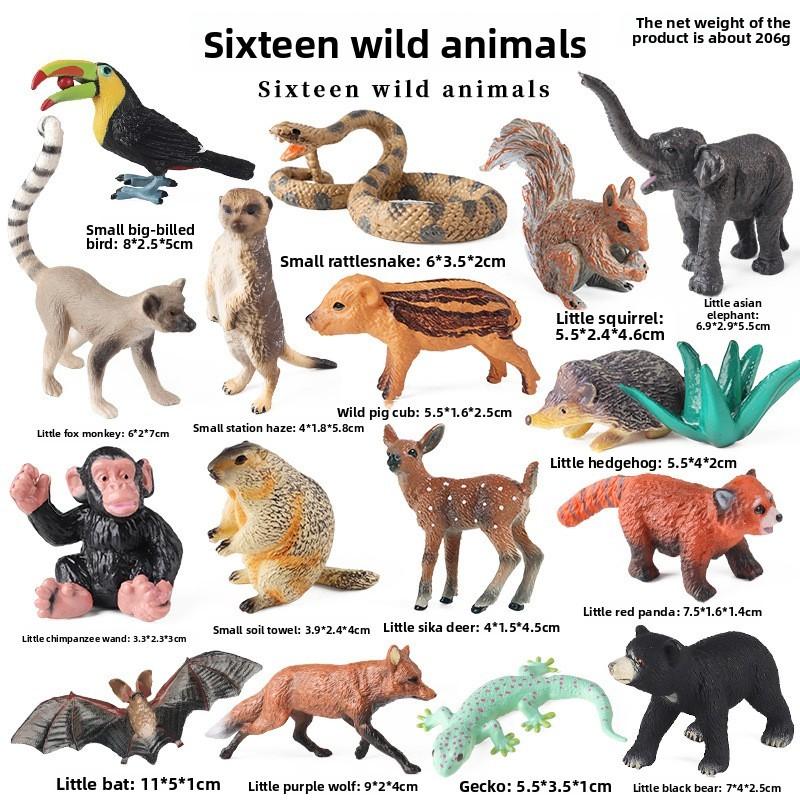 Owl Squirrel Wild Animal Figures Set For Kids Gift Easter Christmas Birthday Cake Decorations Plastic Toy Collection