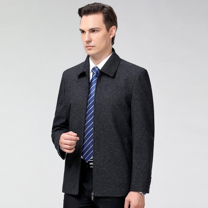 Кашемировые пальто для людей среднего и пожилого возраста, ветровки для мужчин класса люкс в стиле casual, теплые зимние куртки для деловых людей на осень и зиму