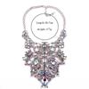 Fashion Court Retro Hollow Exaggerated Necklace, Colored Diamond-Encrusted Women'S Item