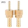 2pcs 46mm Brass Fitting Hose Barb Tail Reducer Reducing Plug Connector
