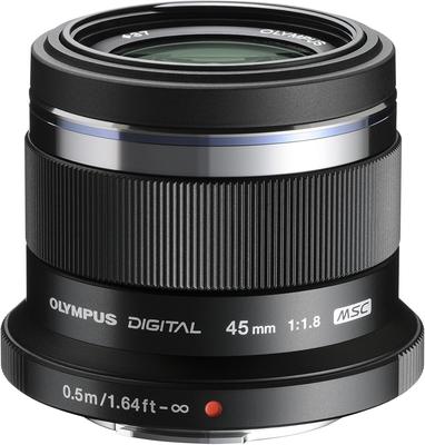 ОБЪЕКТИВ OLYMPUS DIGITAL 45мм С ФИКСИРОВАННЫМ ФОКУСНЫМ РАССТОЯНИЕМ ЧЕРНЫЙ M.ZUIKO F1.8,