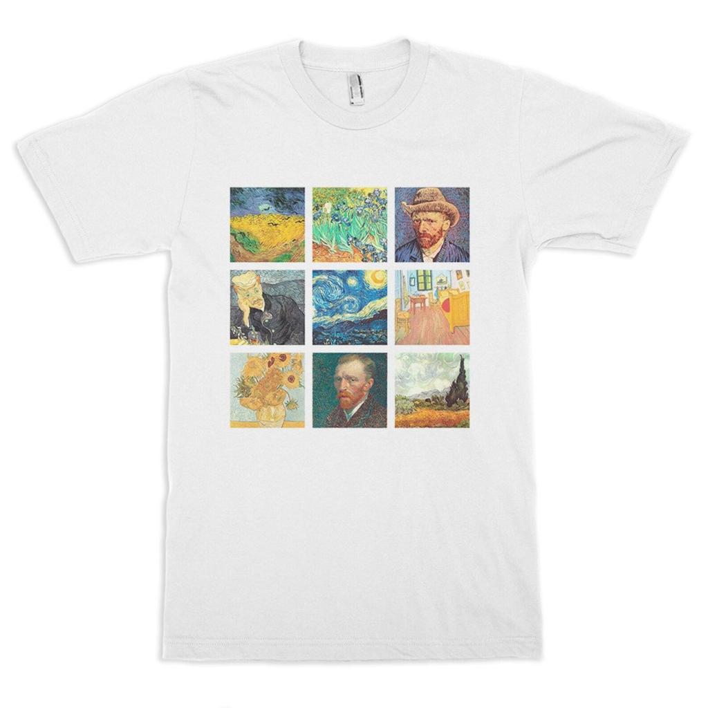 Vincent van Gogh Art Paintings Men's T-Shirt, Men's Women's Sizes (VAN-035645)