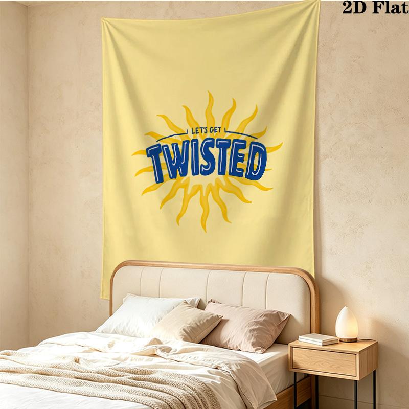 Tea Wall Tapestry Aesthetic Wall Hanging Printed Fabric Blanket Decorative Tapestries For Bedroom Living Room Home Decor
