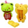 OBS Toy Product Cartoon Frog Animal LED Music Mobile Phone with Lanyard Educational Kids