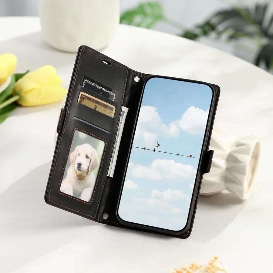 Шикарный стеганый кожаный чехол-книжка для Samsung S26 S25 Edge S24 Ultra S23 FE S22 S21 S20 Plus Note20 с карманом для карт