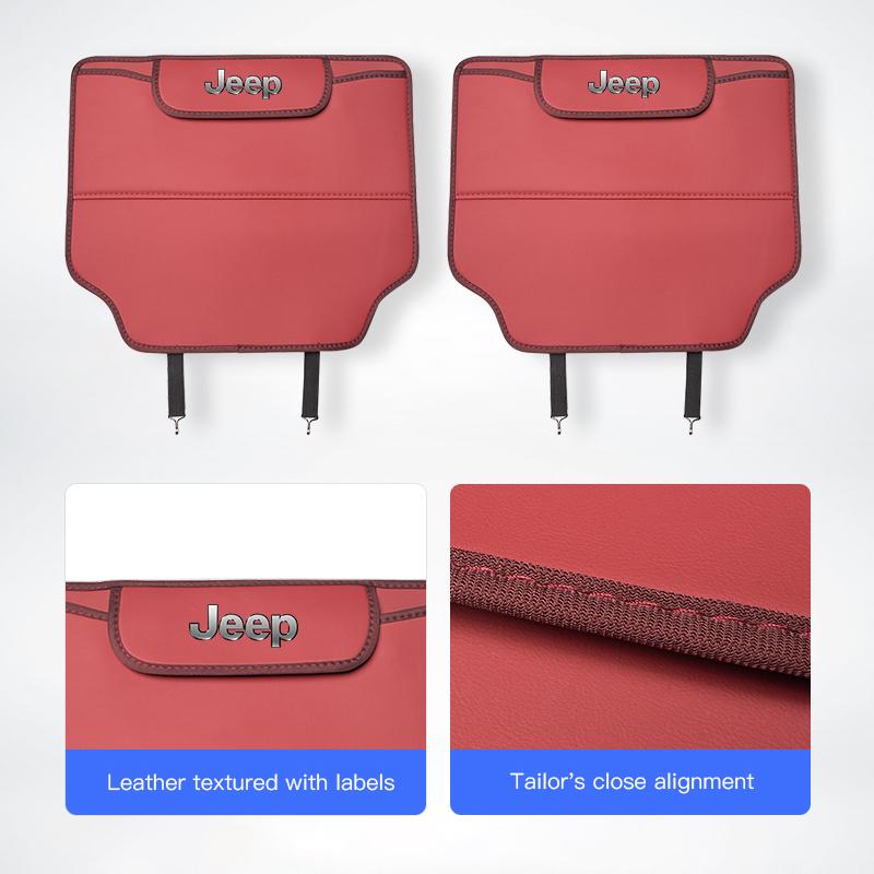 Для автомобиля Jeep Противогрязевой коврик Чехлы на сиденья автомобиля Защитные накладки на спинку для Jeep Grand Cherokee Wrangler JK Gladiator Compass Renega