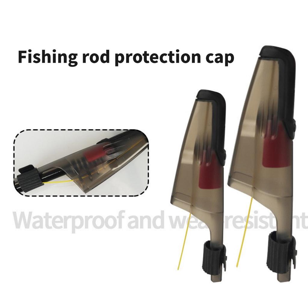 Fishing Rod Top Hat Protector Fishing Rod Tip Cap with Fixing Belt Fishing Accessory Fishing Pole Guide Protection Cover