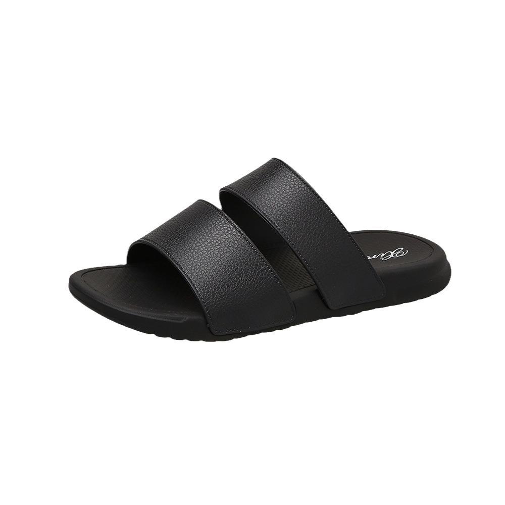 Xin Chile Мужские уличные шлепанцы с двойным ремешком, нескользящей подошвой из мягкого ПВХ