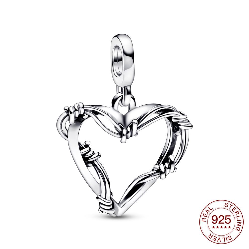 Новый настоящий S925 стерлингового серебра Me Шарм Единорог звезда обруч из бисера подходит оригинальные браслеты Me женские украшения в форме сердца для подарка