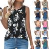 Женский повседневный свободный топ без рукавов с круглым вырезом, футболка, летние майки для женщин, майка-камисоль, базовые топы без рукавов