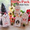 50pcs Merry Christmas Gift Tags White Paper Hang Tag with Cotton String