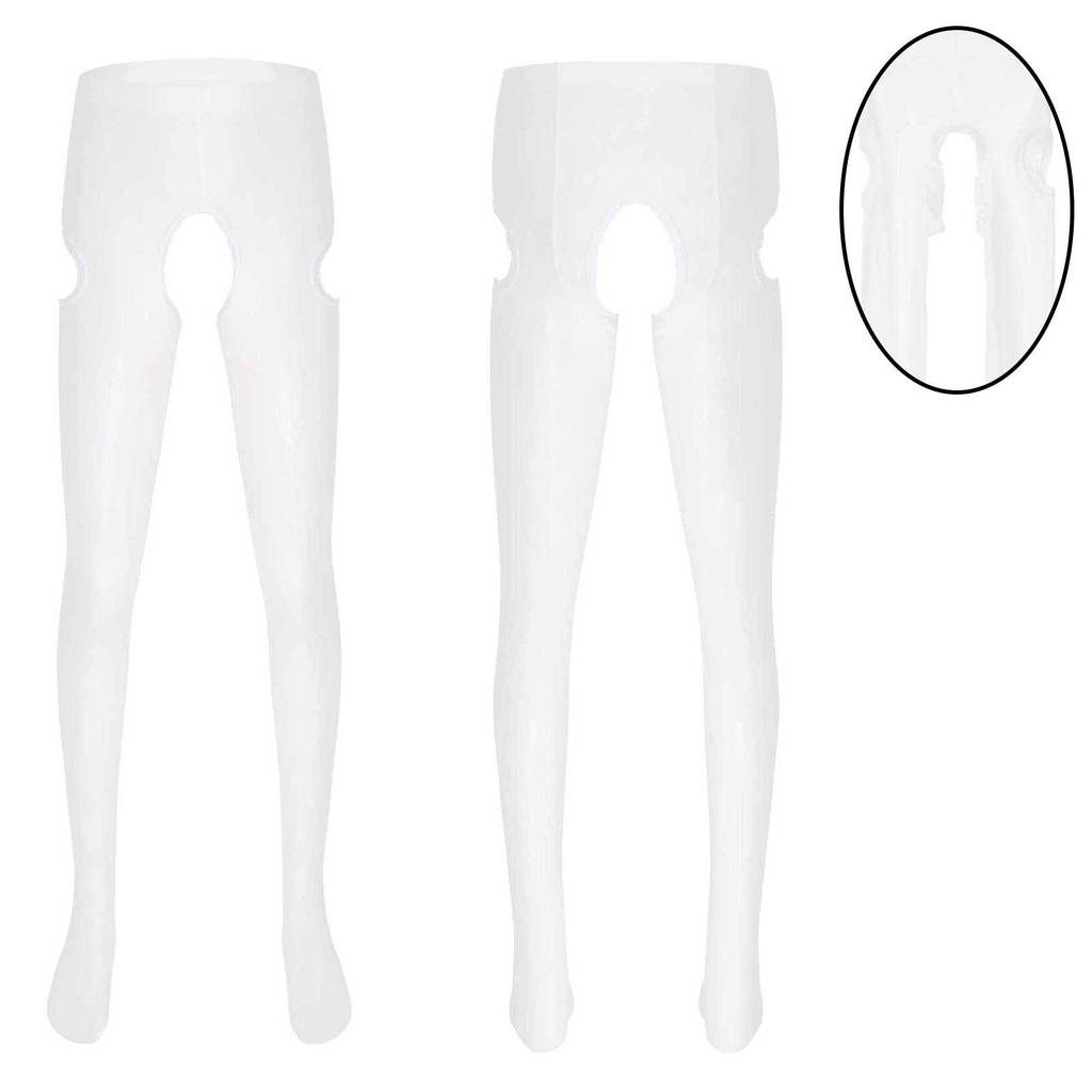 Мужские колготки с кружевной отделкой, длинные брюки с открытой промежностью, колготки, леггинсы