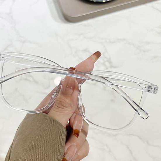 Очки унисекс с блокировкой синего света, большая овальная оправа в стиле ретро, ​​четкий обзор, прочный шарнир с полями, защита глаз, прозрачные очки с синим светом, очки