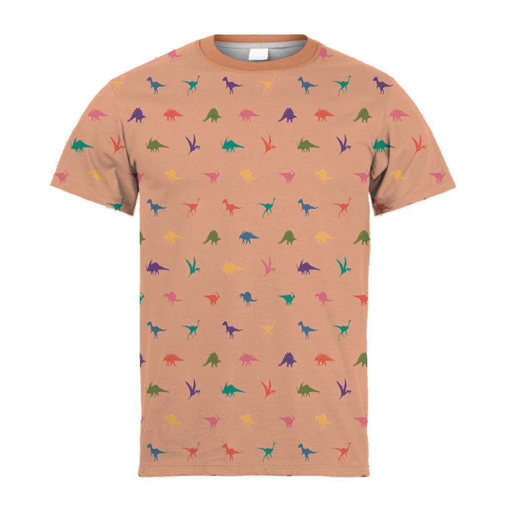 2024 Детская одежда для мальчиков и девочек Футболка с динозавром Летние футболки с коротким рукавом Одежда для мальчиков Повседневная удобная футболка Топы Детская одежда