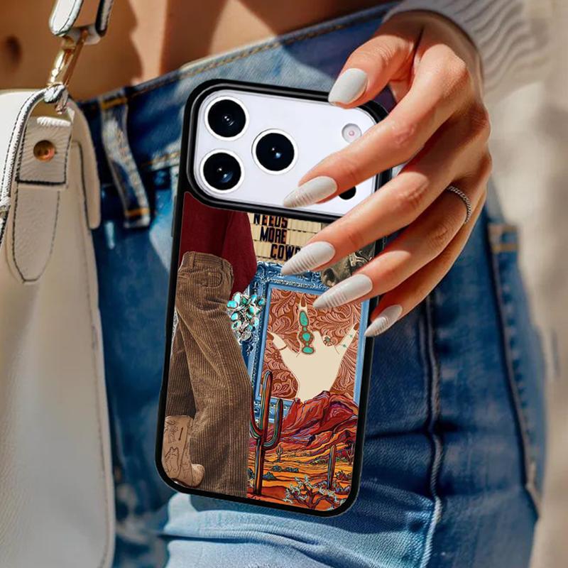 Rodeo Cowboy Lasso Horses Phone Case For iPhone 17 Air 14 15 13 12 Max Cover For Apple 16e 11 Pro Max Plus Coque