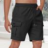 Мужские повседневные шорты средней посадки с эластичной резинкой на талии и 4 боковыми карманами, усиленные швы, свободный крой