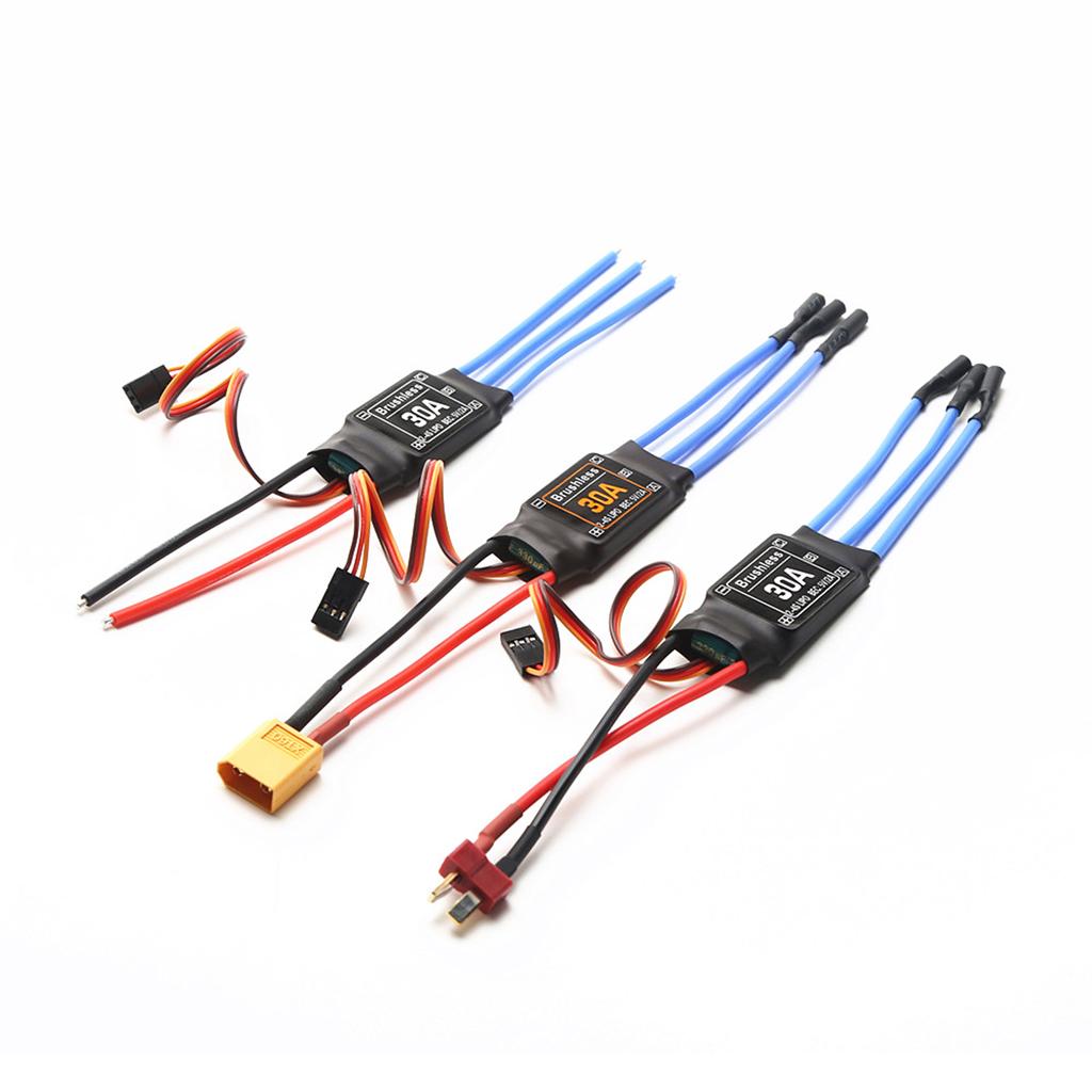 30A Brushless ESC 2-4S Electronic Speed Controller XT60 Plug with 5V 2A BEC 3.5MM Banana Head for