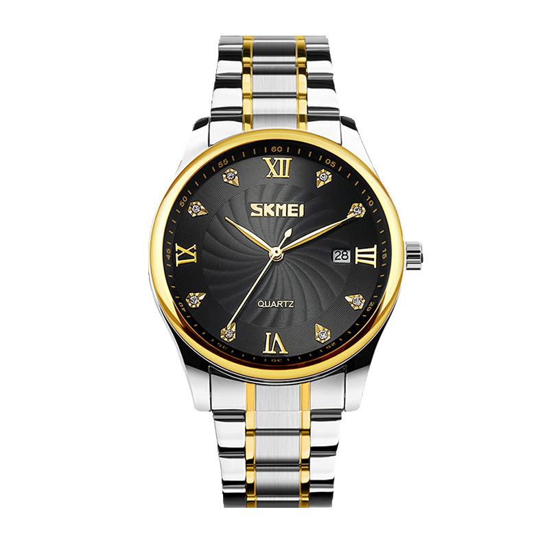 Горячая распродажа Moment Beauty Skmei Fashion Business стальной ремень часы мужские кварцевые часы мужские и женские парные часы