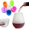 Foldable Silicone Wine Glasses Unbreakable Collapsible Stemless Beer Whiskey Glass Drinkware