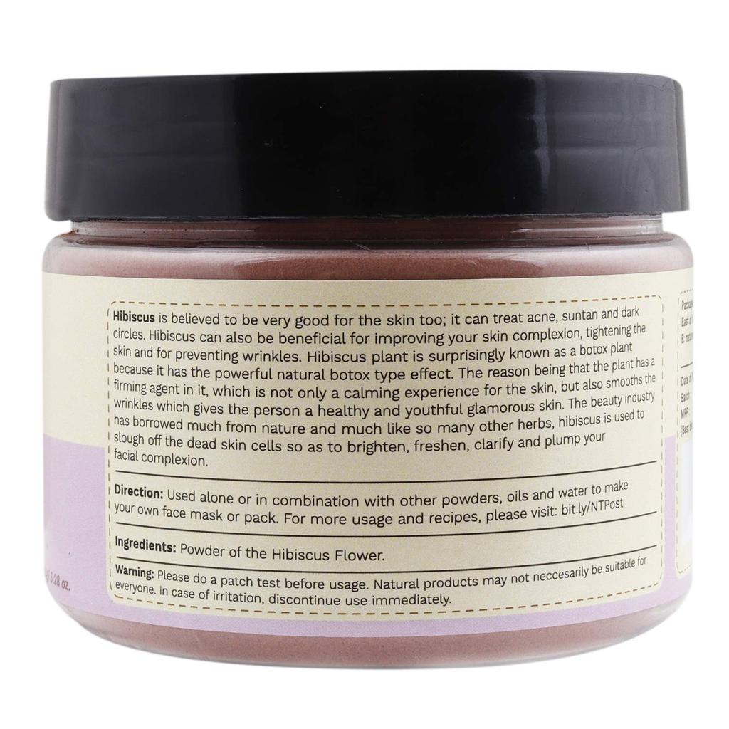 Порошок Гибискуса: для молодости кожи (150 г), Gudhal Hibiscus Powder,  Nature's Tattva