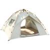 Tent Outdoor 3-4 People Camping Beach Thick Windproof Rain Silver Glue Portable Folding Automatic Quickly Open