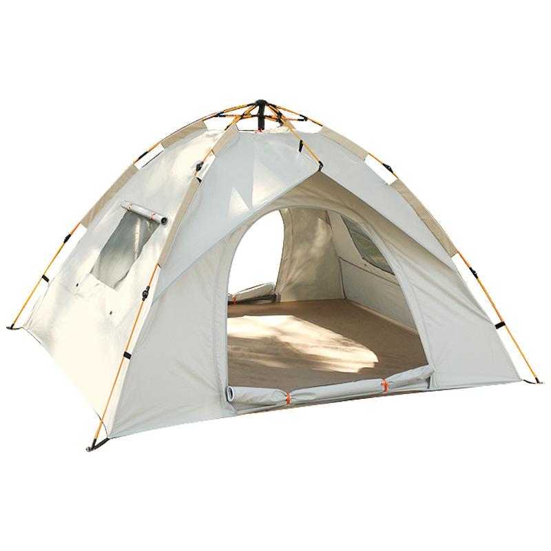 Tent Outdoor Automatic Portable Folding Camping Beach Quickly Open Camping Silver Glue Coating Thickened Rainproof