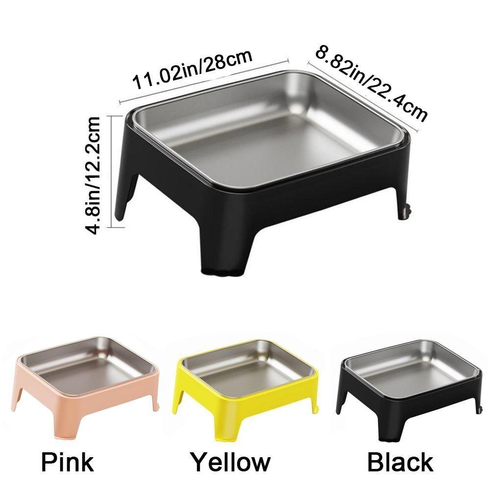 Neck Protection Stainless Steel Dog Bowl Large Capacity Pets Food Water Bowls  for Dogs Cats