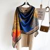 Silk Scarf Shawl Dual-Use for Autumn & Winter