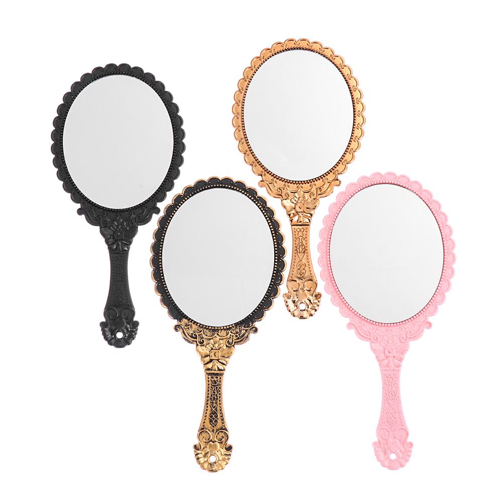 New Hot Makeup Mirrors Dresser Mirror Vintage Oval-Shape Handheld Mirror Vanity Mirror