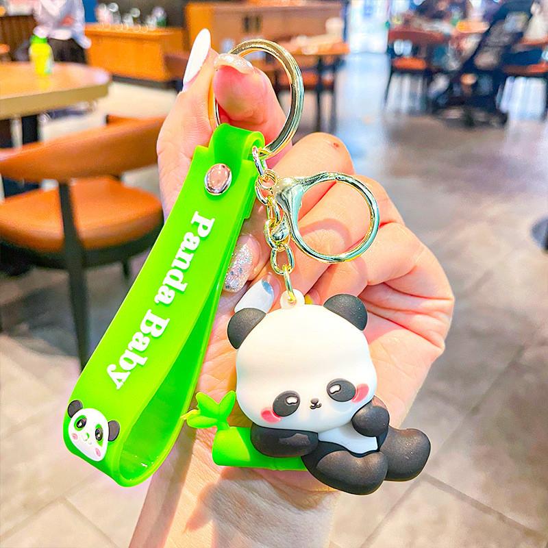 Delightful Chengdu Panda Plush Keychain Soft Silicone Key Fob Perfect For Couples And Friends